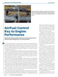 Air Fuel Control Key To Engine Performance